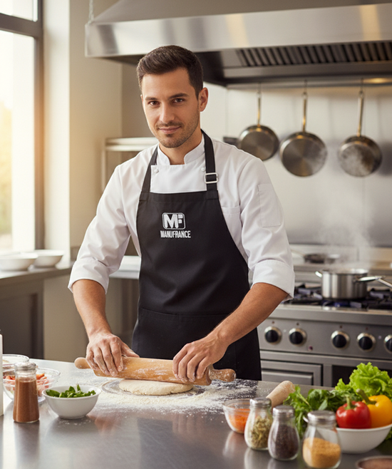 Schwarze Küchenschürze von Manufrance