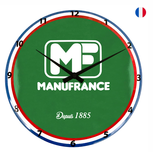 Horloge émaillée bibendum Michelin moto Horloge émaillée bibendum Michelin moto