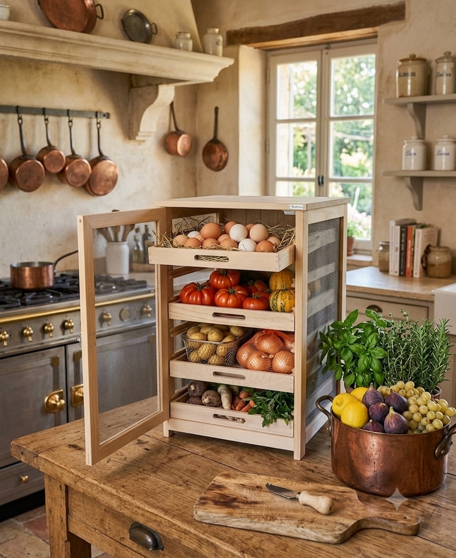 Pourquoi le garde-manger en bois est le meilleur complice de votre cuisine cet été