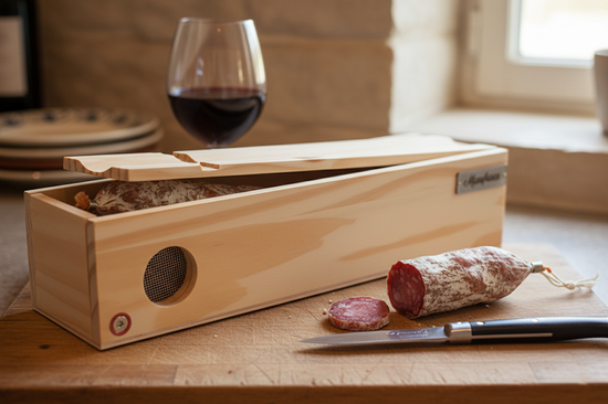 Boite à saucisson en bois Manufrance