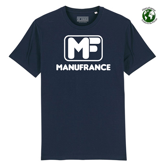 Tee-shirt rétro Manufrance MF bleu foncé