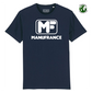 Tee-shirt rétro Manufrance MF bleu foncé