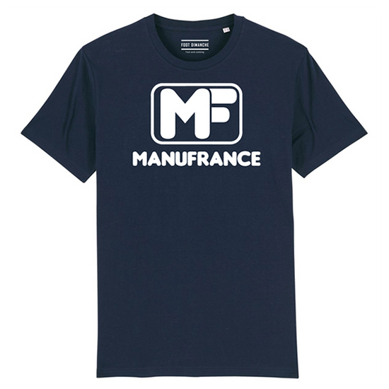 Tee-shirt rétro Manufrance MF bleu foncé