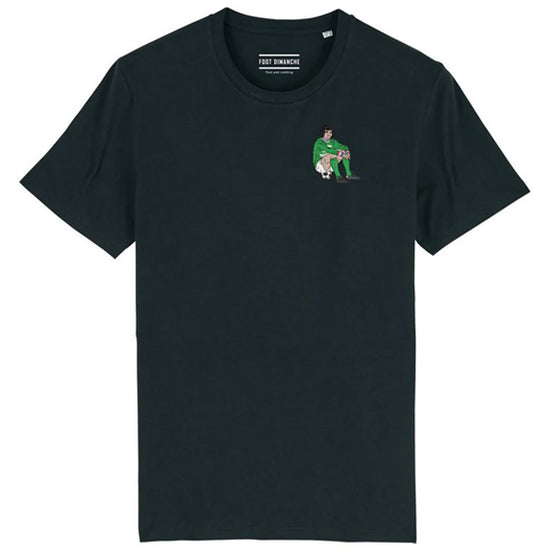 Manufrance Black Embroidered Retro Player T-Shirt