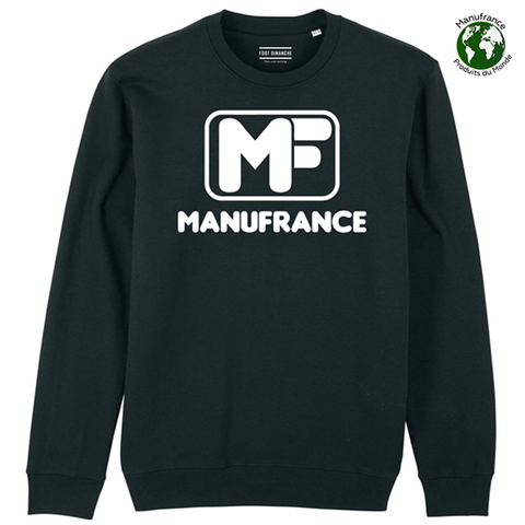 Manufrance MF schwarzes Retro-Sweatshirt