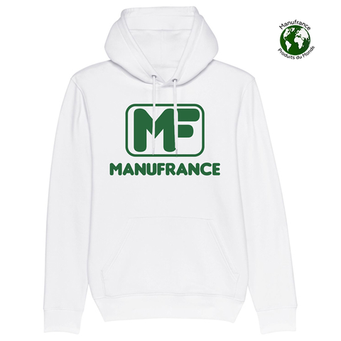 Sweat capuche rétro blanc Manufrance