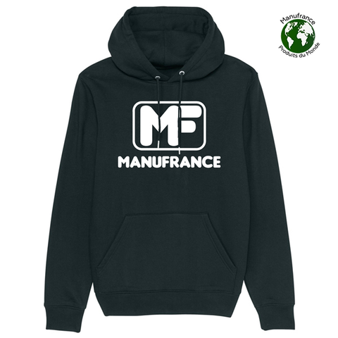 Schwarzer Retro-Hoodie von Manufrance