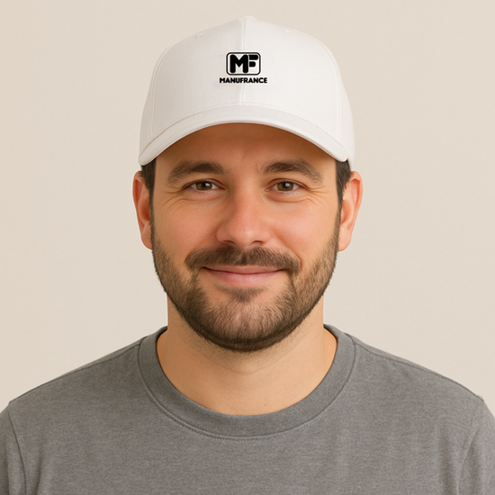 White MF embroidered cap