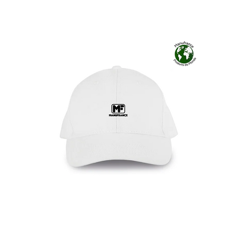 White MF embroidered cap