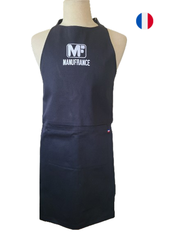 Manufrance black kitchen apron