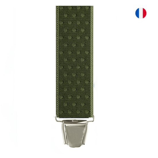 Bretelles 3 pinces Jacquard à pois