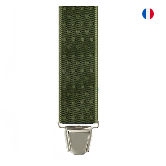 Bretelles 3 pinces Jacquard à pois