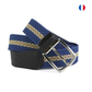 Ceinture tressée élastique - Embout cuir