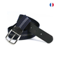 Ceinture tressée élastique - Embout cuir