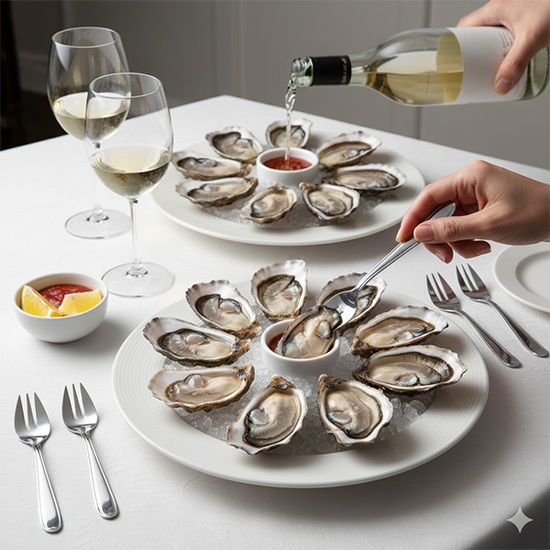 Lot de 6 fourchettes à huîtres