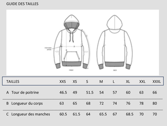 Sweat capuche rétro bleu foncé Manufrance