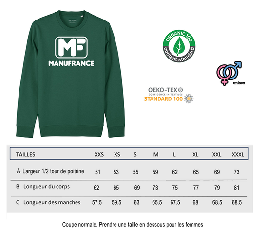 Manufrance MF dark green retro sweatshirt