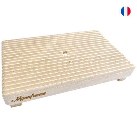 Manufrance grooved wooden soap dish