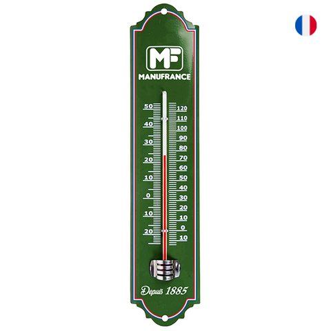 Manufrance enamelled wall thermometer