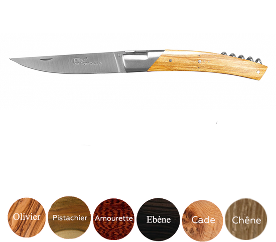 Le Thiers knife corkscrew spring forge guilloche hand