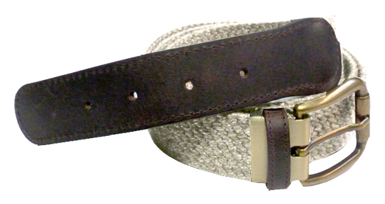 Elastic strap belt &amp; leather traditional buckle